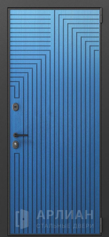 Фото «Парадная дверь с терморазрывом синяя премиум класса №26»